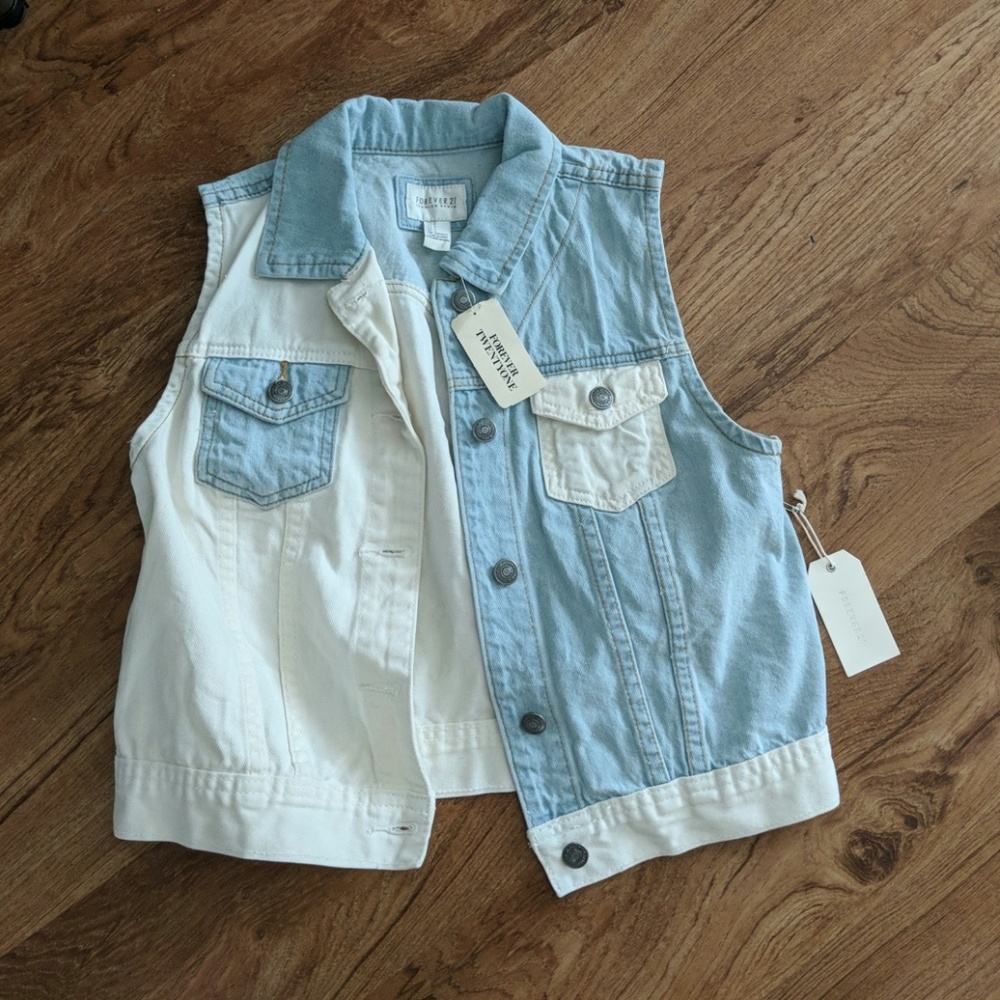 Blue & White Vest